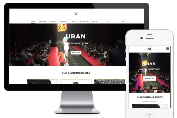 优然纺织URAN - 电商网站